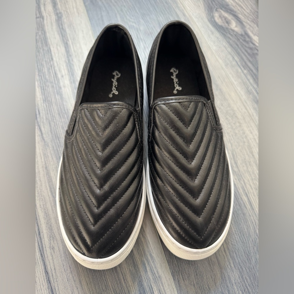 Cupid Slip On Black Shoes